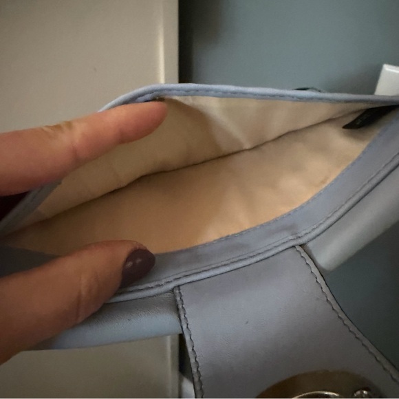 Vintage Coach Y2K Turnlock Wallet Periwinkle Blue - Picture 6 of 9